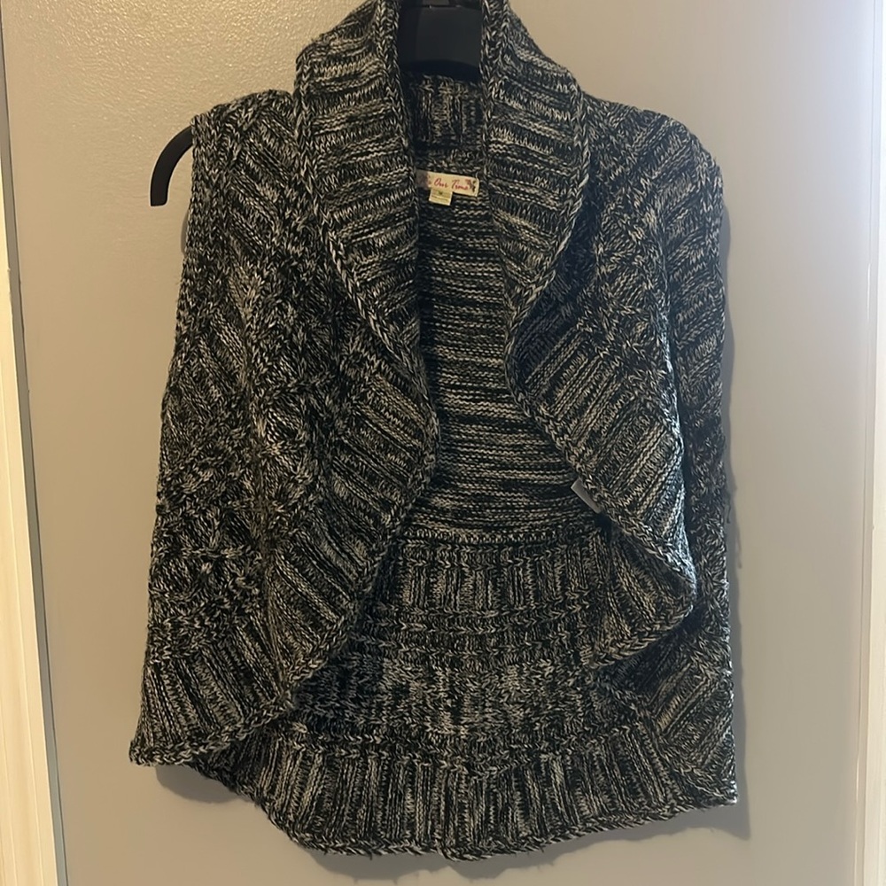 Open sweater to wear over another shirt.